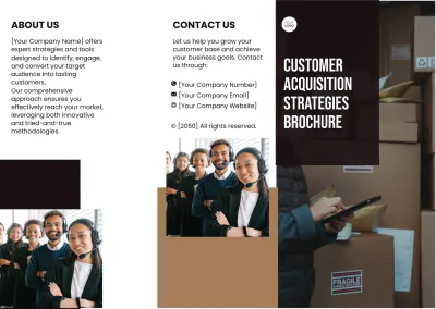Free Customer Acquisition Strategies Brochure Template to Edit Online