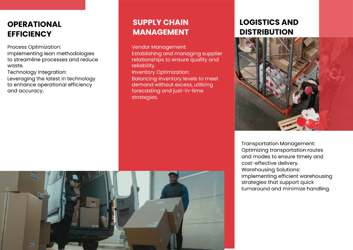 Free Operations and Logistics Overview Brochure Template to Edit Online