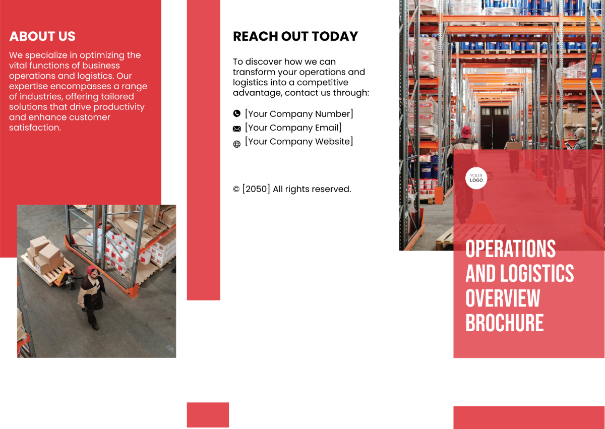 Operations and Logistics Overview Brochure Template
