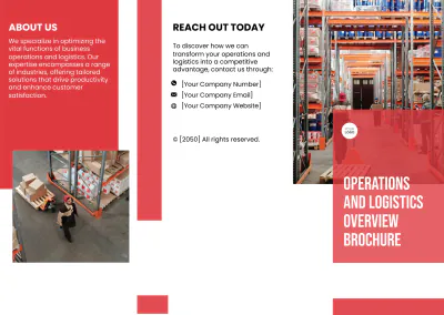 Free Operations and Logistics Overview Brochure Template to Edit Online