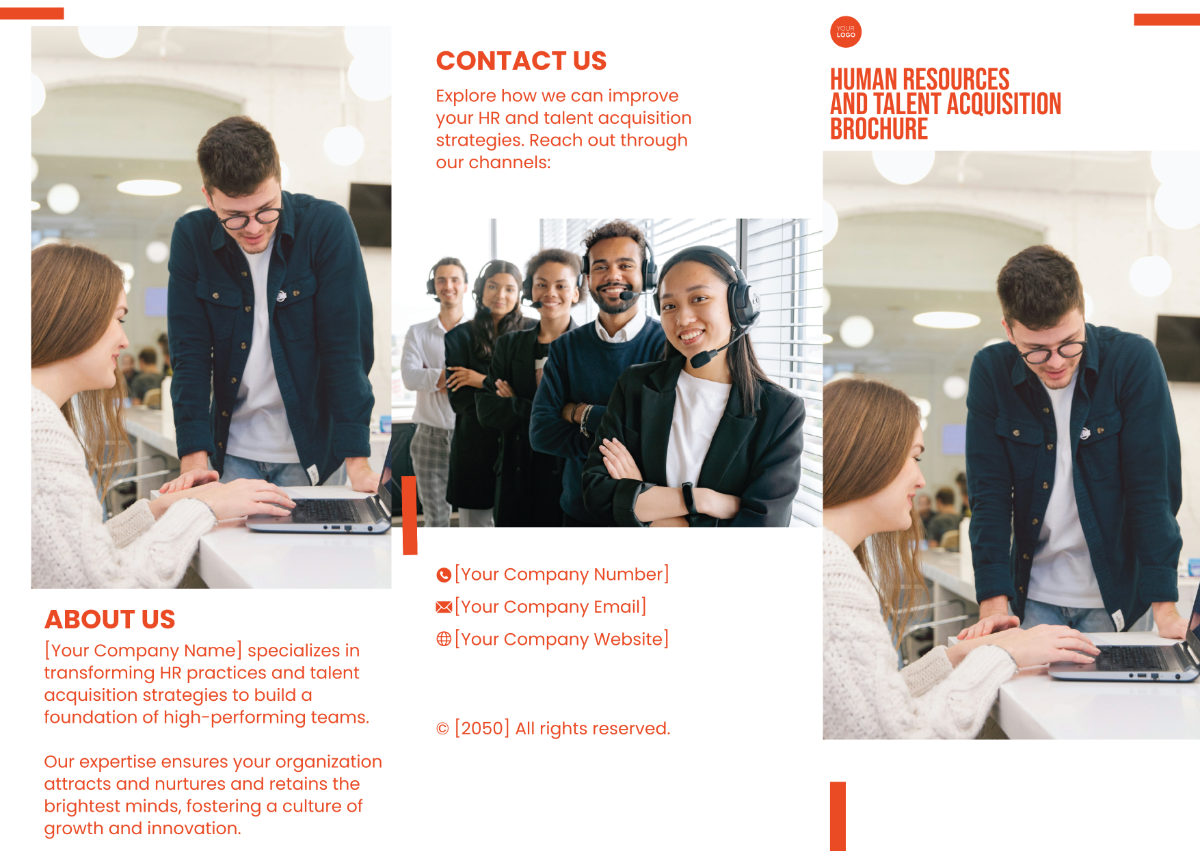 Free Human Resources and Talent Acquisition Brochure Template