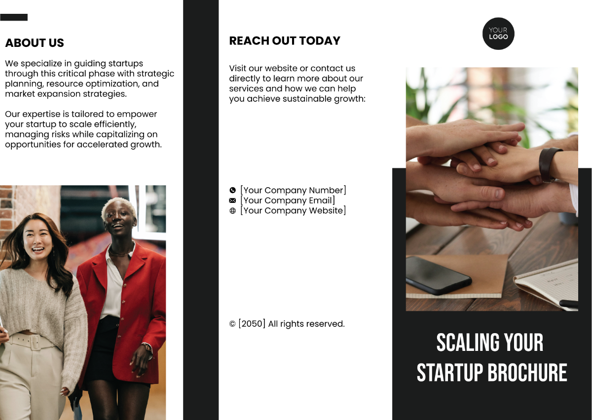Free Scaling Your Startup Brochure Template