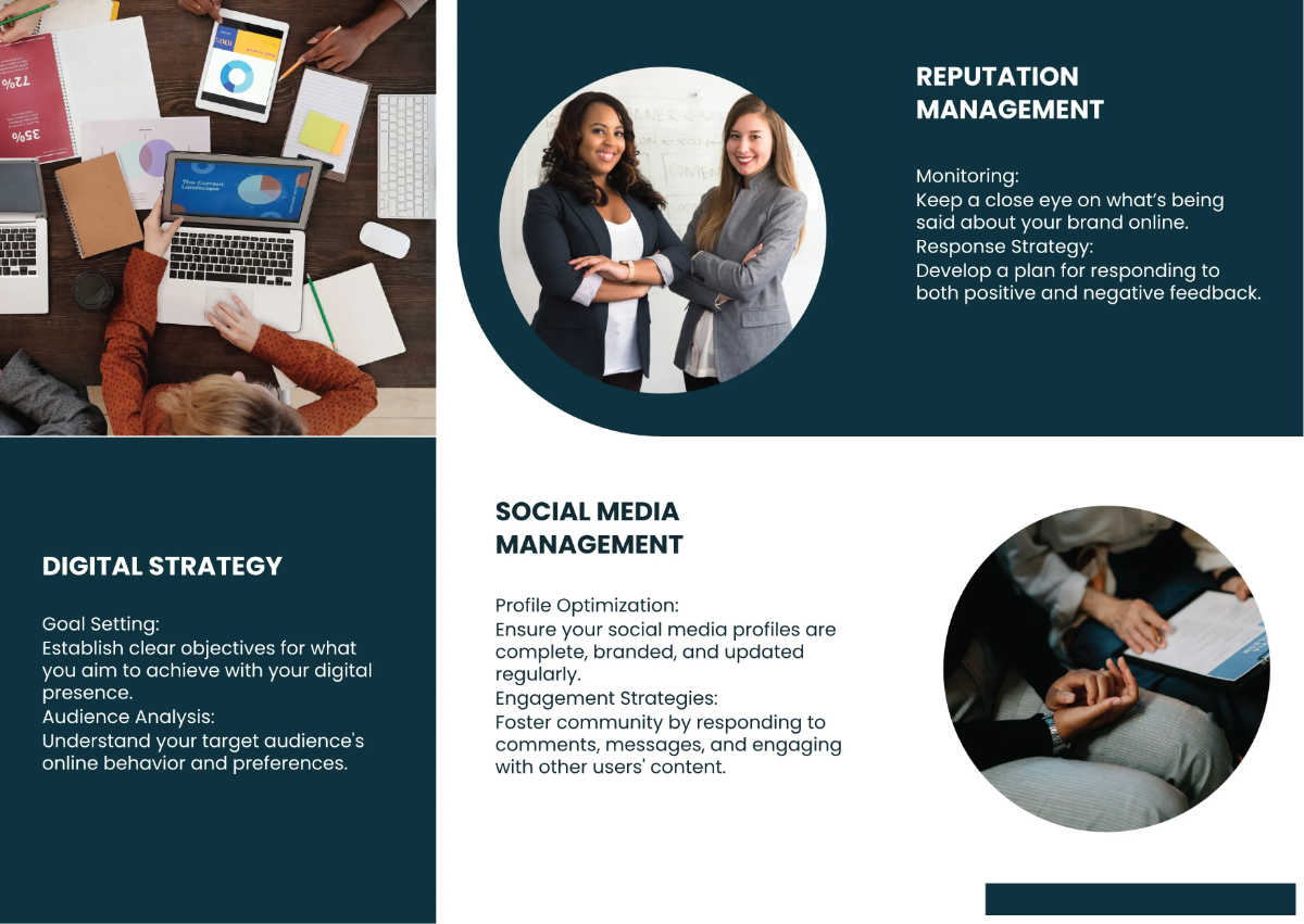 Free Social Media and Digital Presence Guide Brochure Template to Edit Online