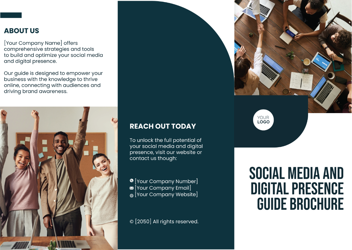 Social Media and Digital Presence Guide Brochure Template