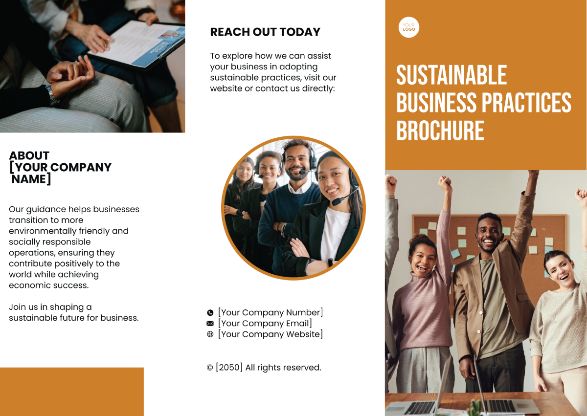 Sustainable Business Practices Brochure Template