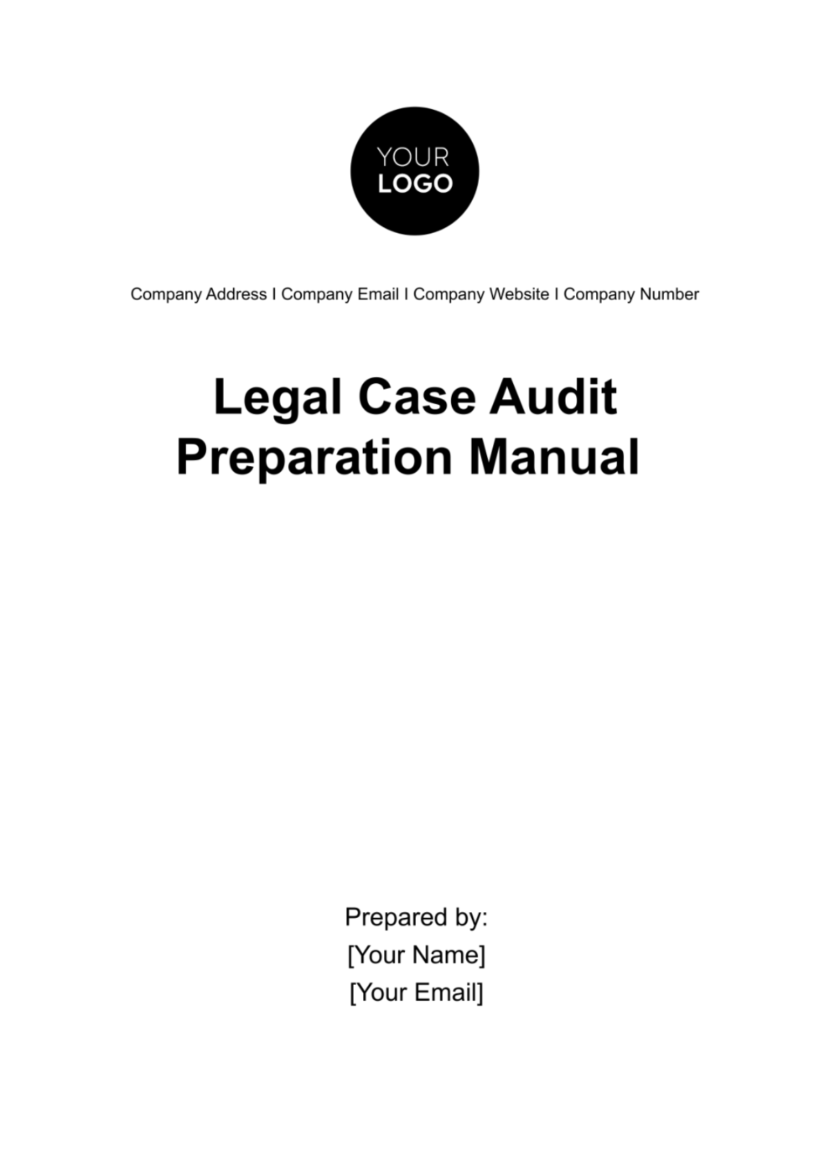 Legal Case Audit Preparation Manual Template