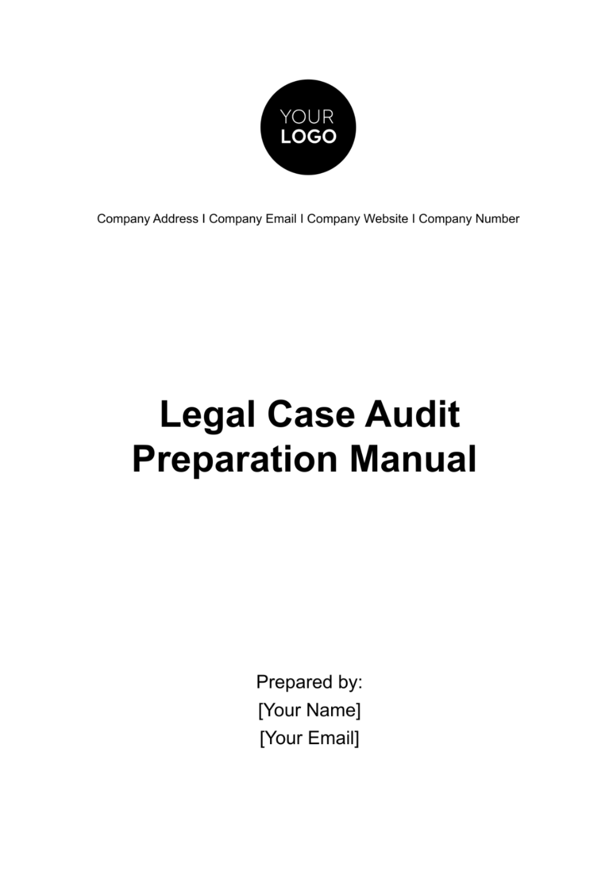 Legal Case Audit Preparation Manual Template - Edit Online & Download