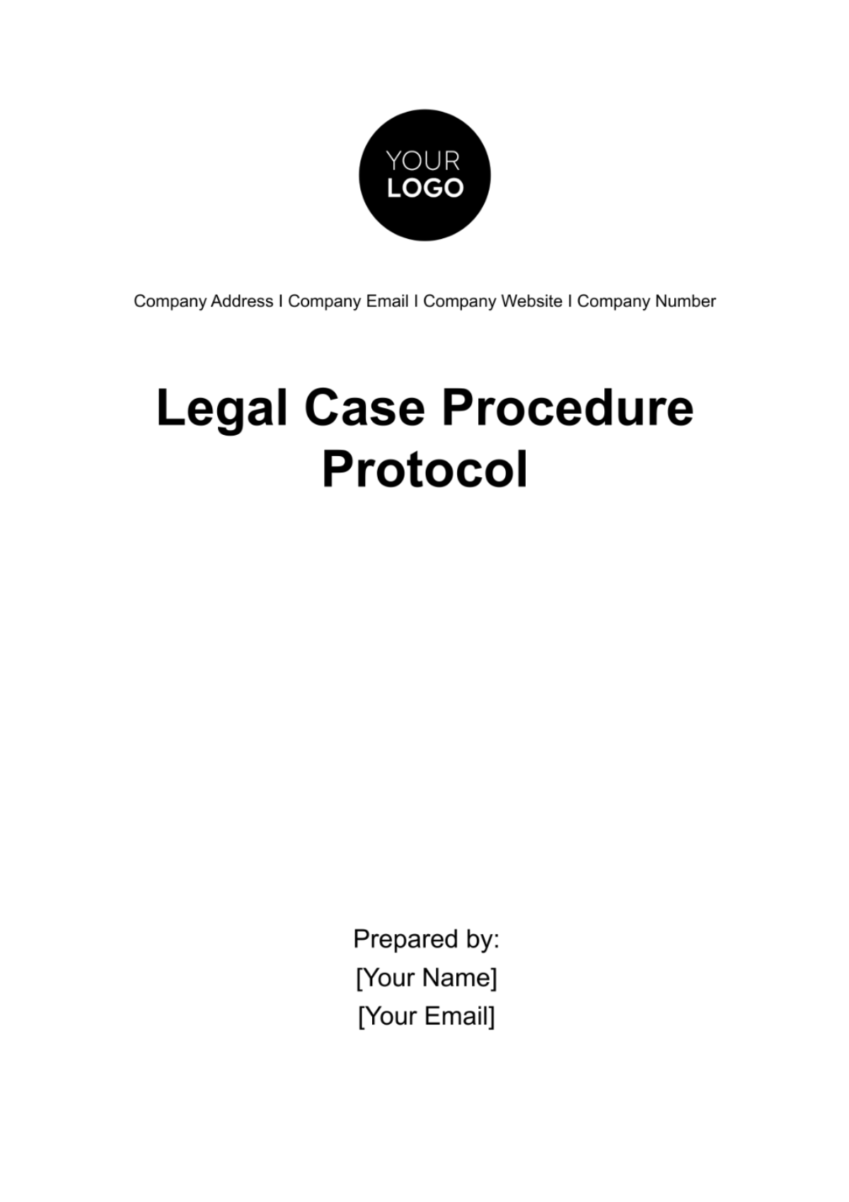 Free Legal  Case Procedure Protocol Template