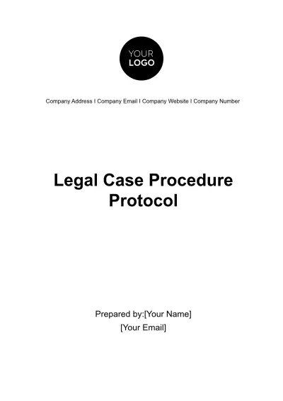 Free Legal  Case Procedure Protocol Template to Edit Online