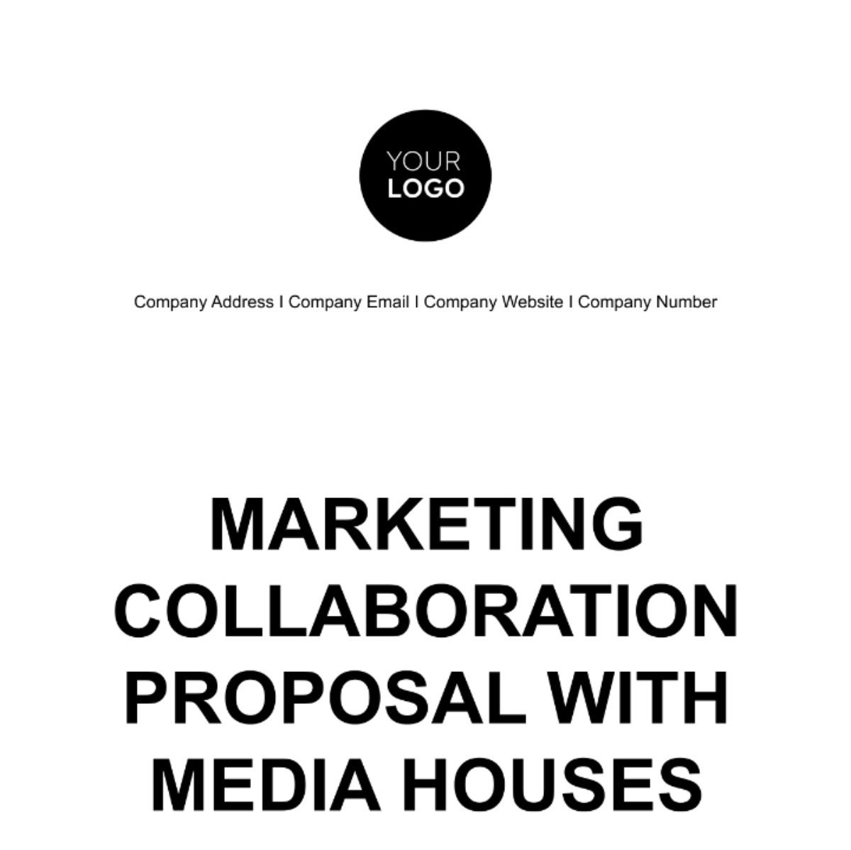 Marketing Collaboration Proposal with Media Houses Template