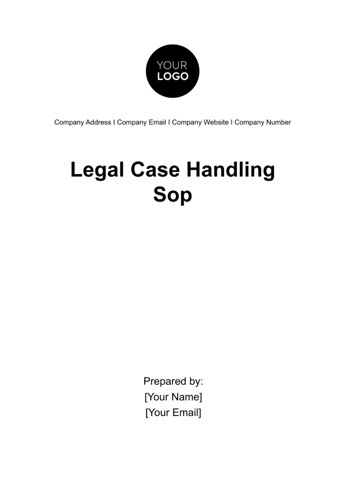 Legal Case Handling SOP Template