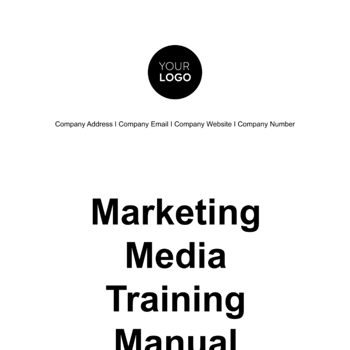 Marketing Media Training Manual Template