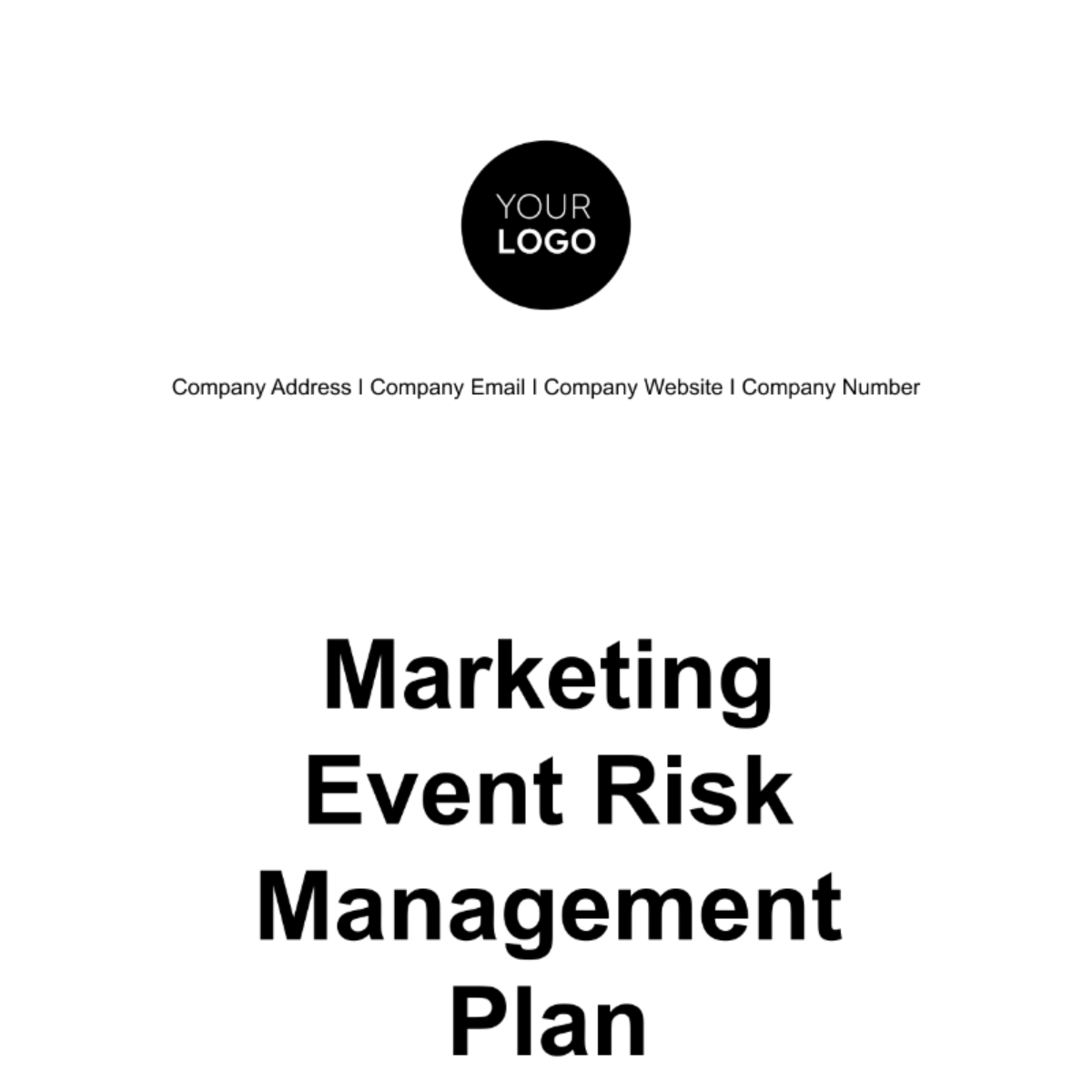 Marketing Event Risk Management Plan Template