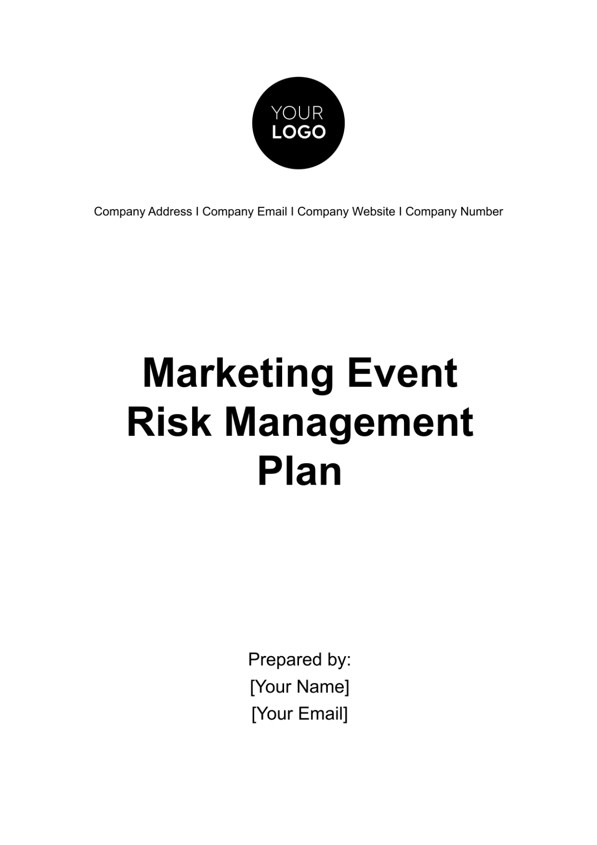 Marketing Event Risk Management Plan Template - Edit Online & Download