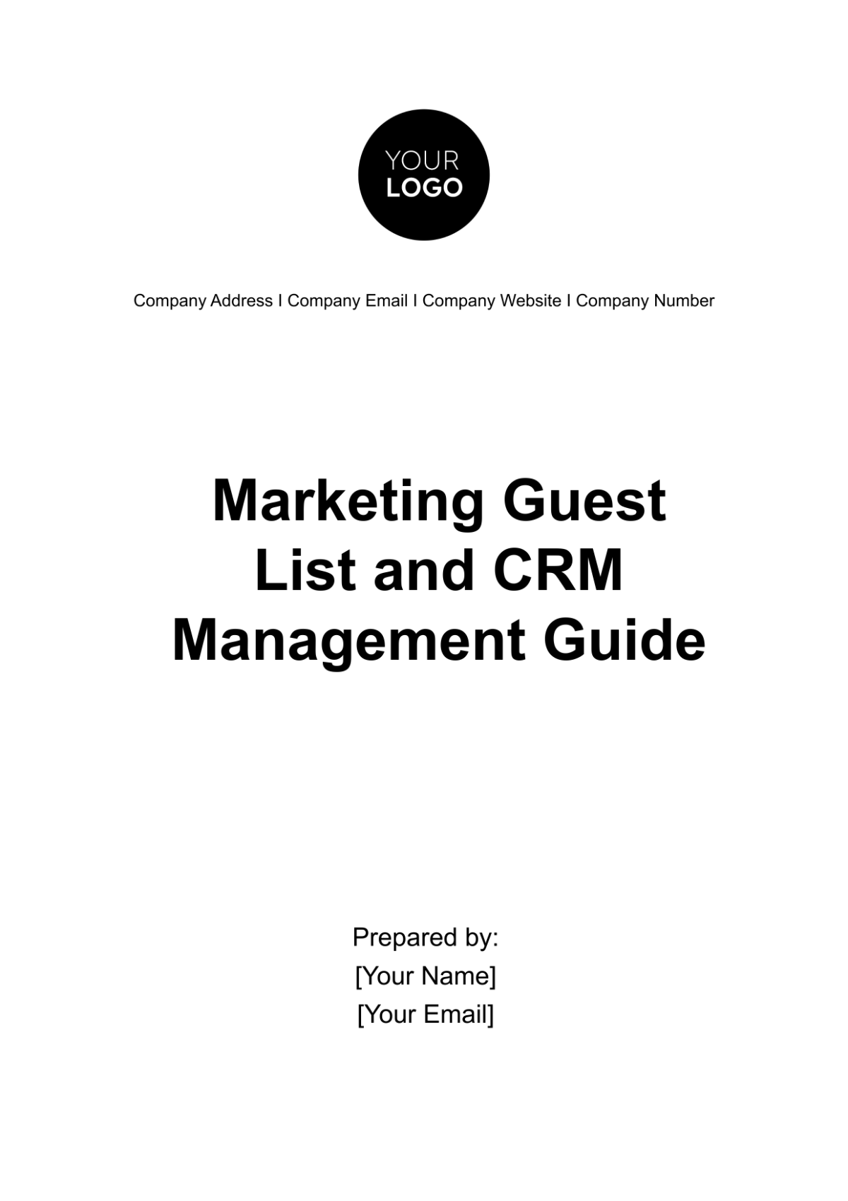 Free Marketing Guest List and CRM Management Guide Template