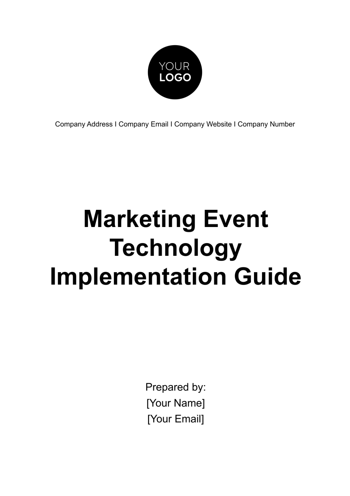 Marketing Event Technology Implementation Guide Template - Edit Online & Download