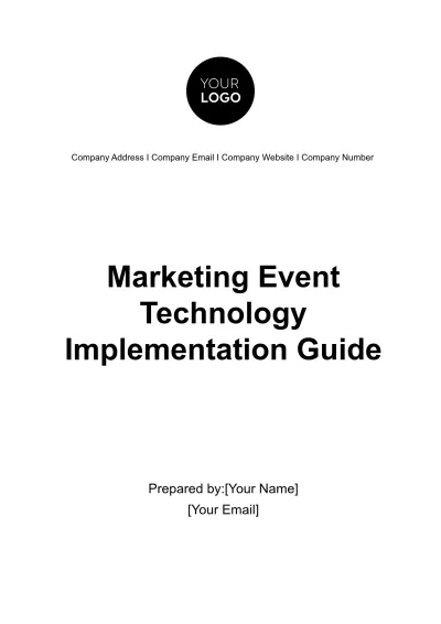 Free Marketing Event Technology Implementation Guide Template to Edit Online