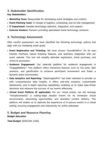 Free Marketing Event Technology Implementation Guide Template to Edit Online