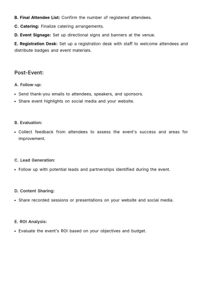 Free Marketing Event Networking Session Plan Template to Edit Online