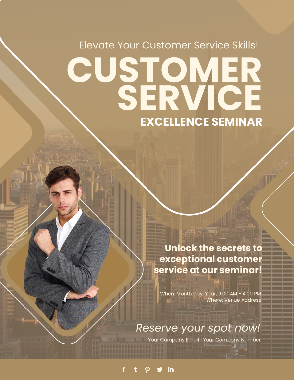 Customer Service Excellence Seminar Flyer Template