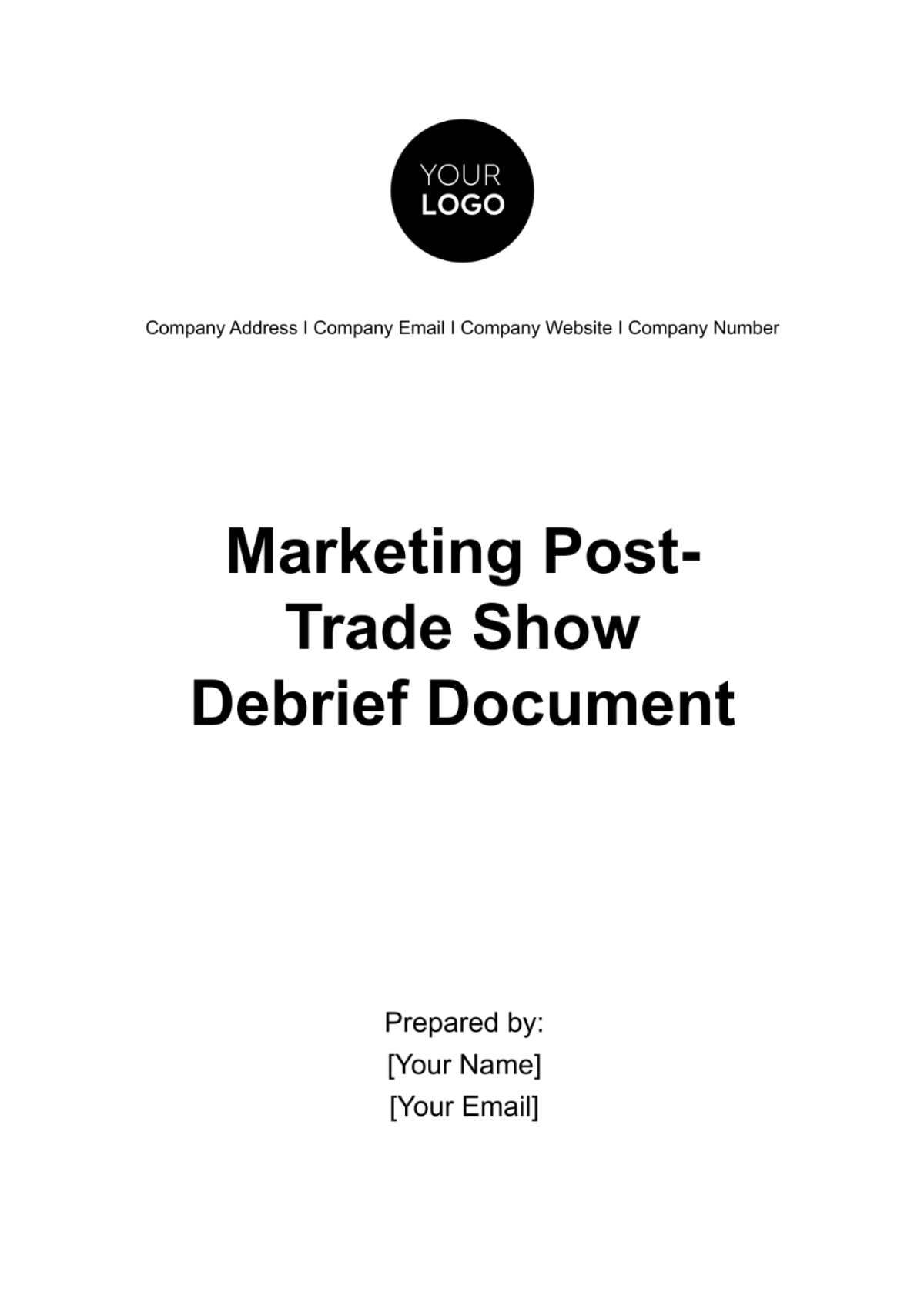 Marketing Post-Trade Show Debrief Document Template