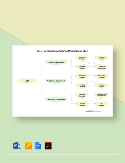 Cross Functional Organizational Chart Template