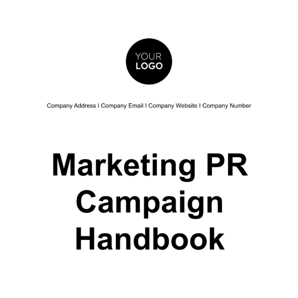 Marketing PR Campaign Pamphlet Template