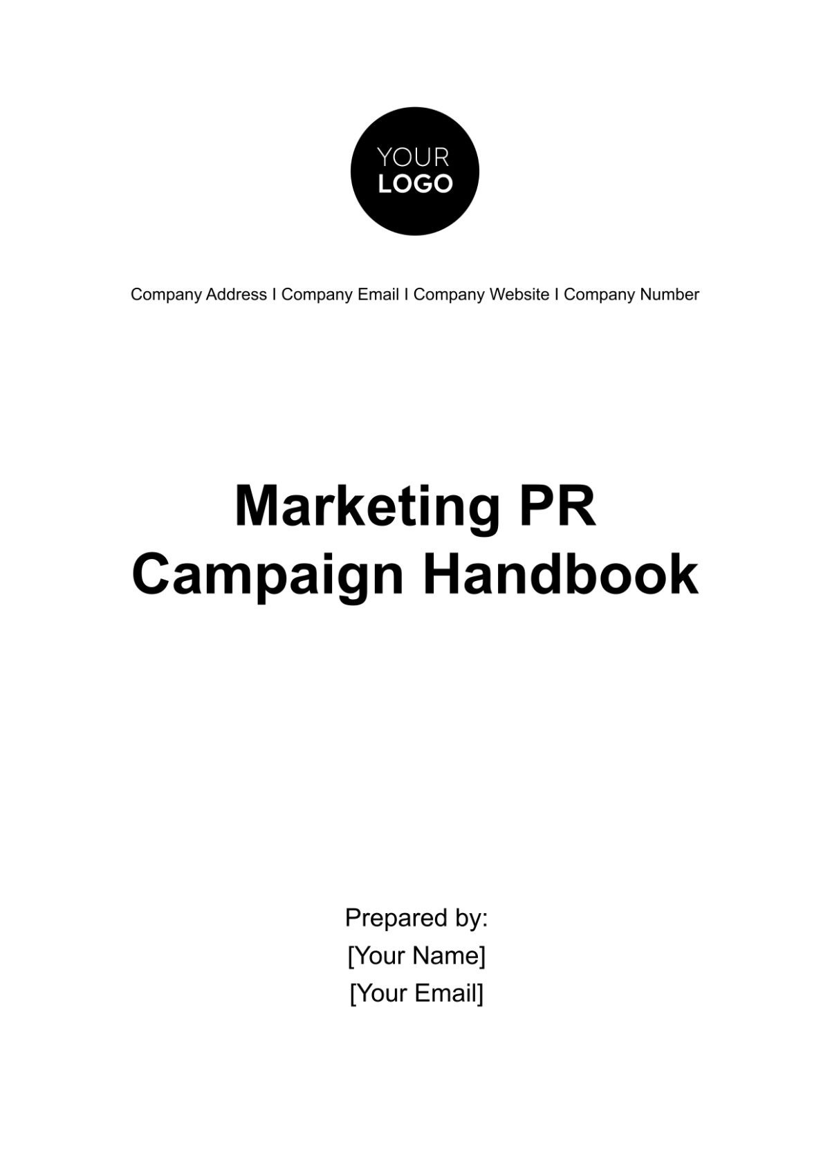 Marketing PR Campaign Pamphlet Template