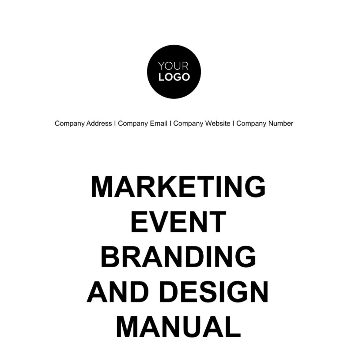 Marketing Event Branding and Design Manual Template
