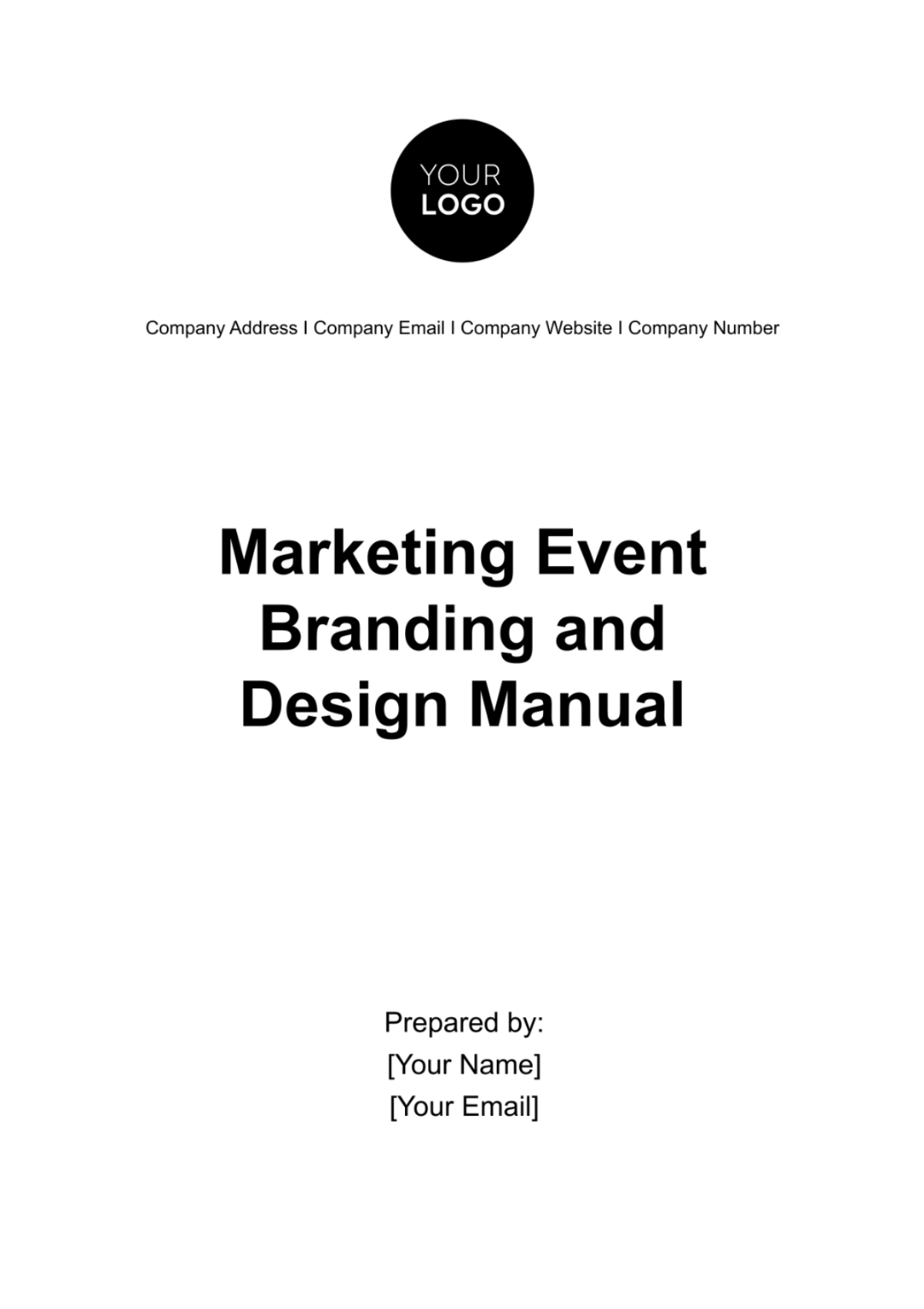 Free Marketing Event Branding and Design Manual Template