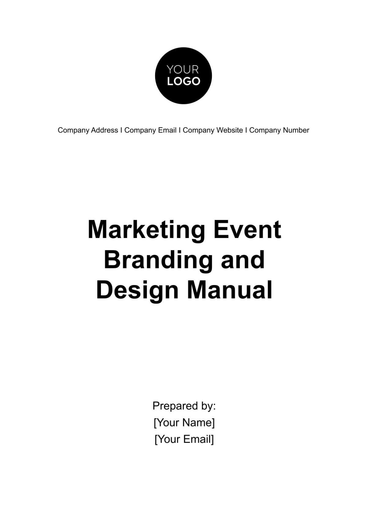 Marketing Event Branding and Design Manual Template - Edit Online & Download