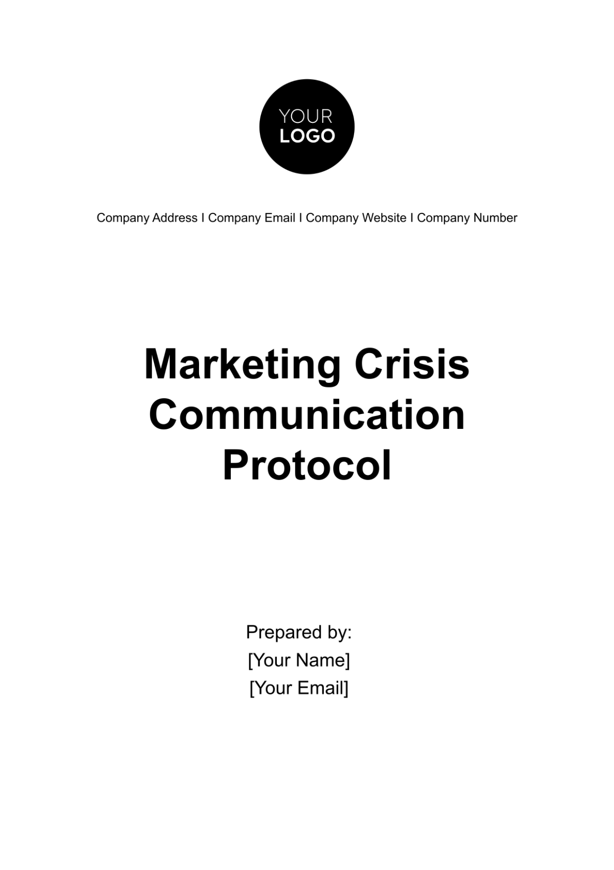 Marketing Crisis Communication Protocol Template