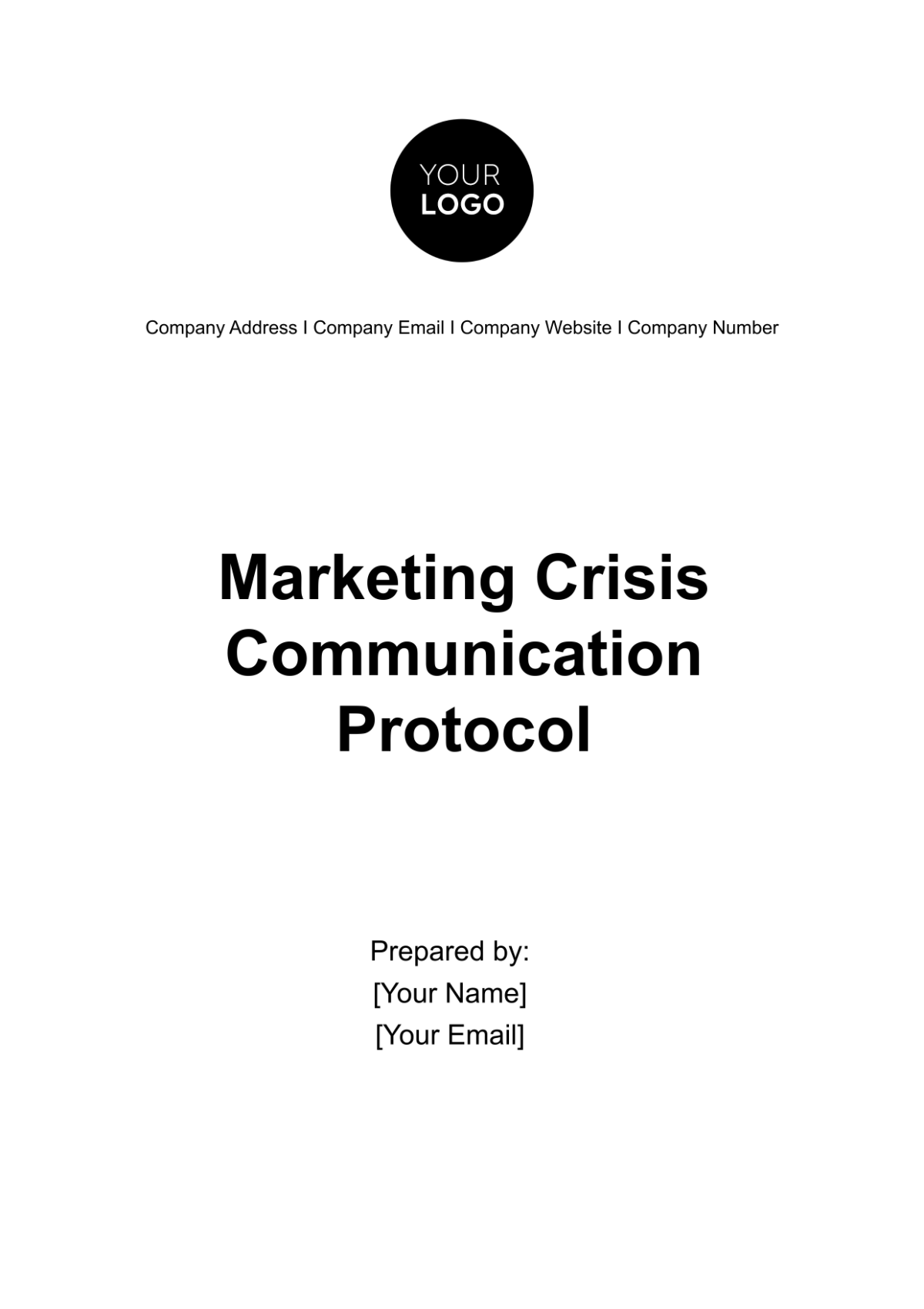 Marketing Crisis Communication Protocol Template - Edit Online & Download