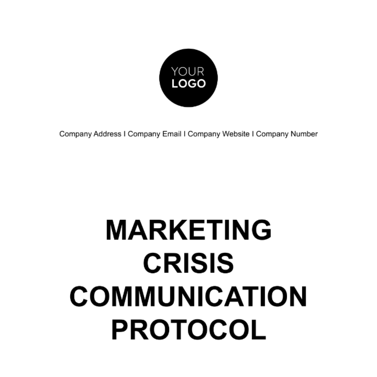 Marketing Crisis Communication Protocol Template