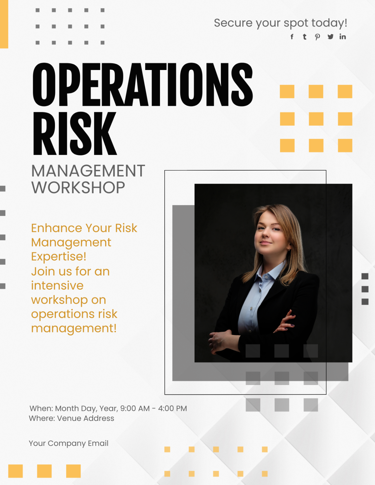 Operations Risk Management Workshop Flyer Template