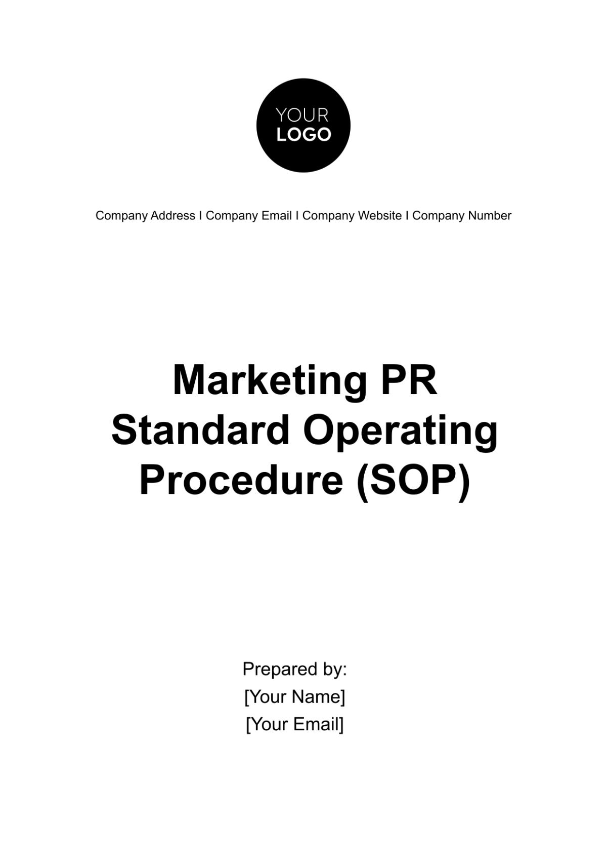 Marketing PR Standard Operating Procedure (SOP) Template - Edit Online & Download