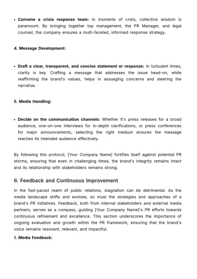 Free Marketing PR Standard Operating Procedure (SOP) Template to Edit Online