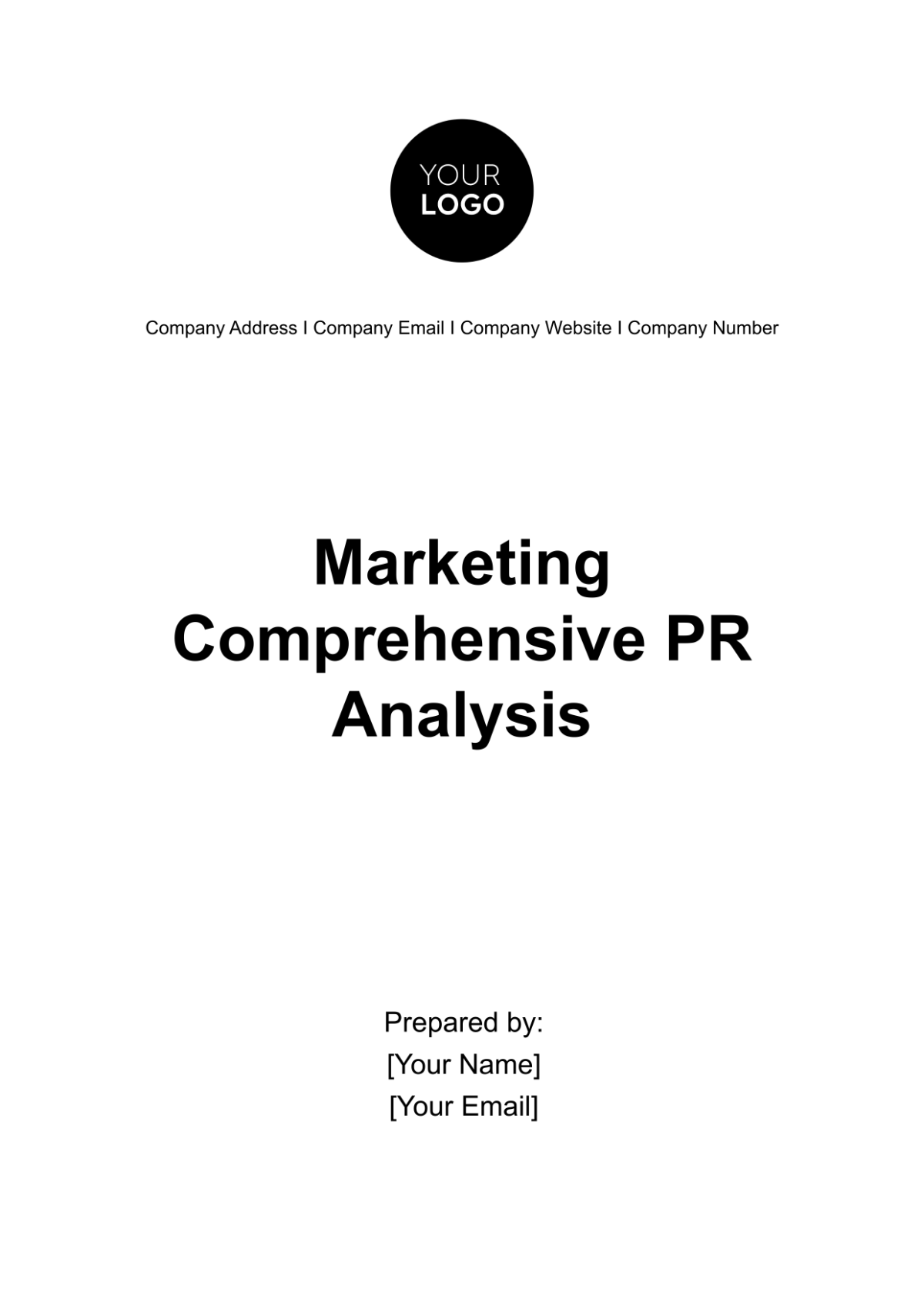 Free Marketing Comprehensive PR Analysis Template