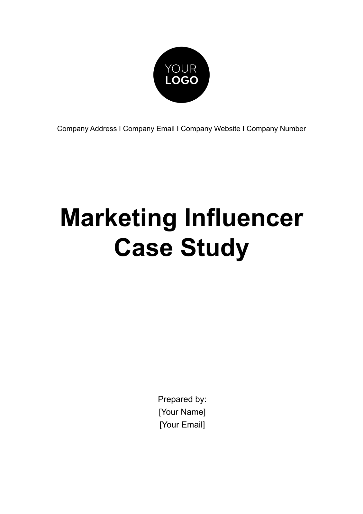 Marketing Influencer Case Study Template