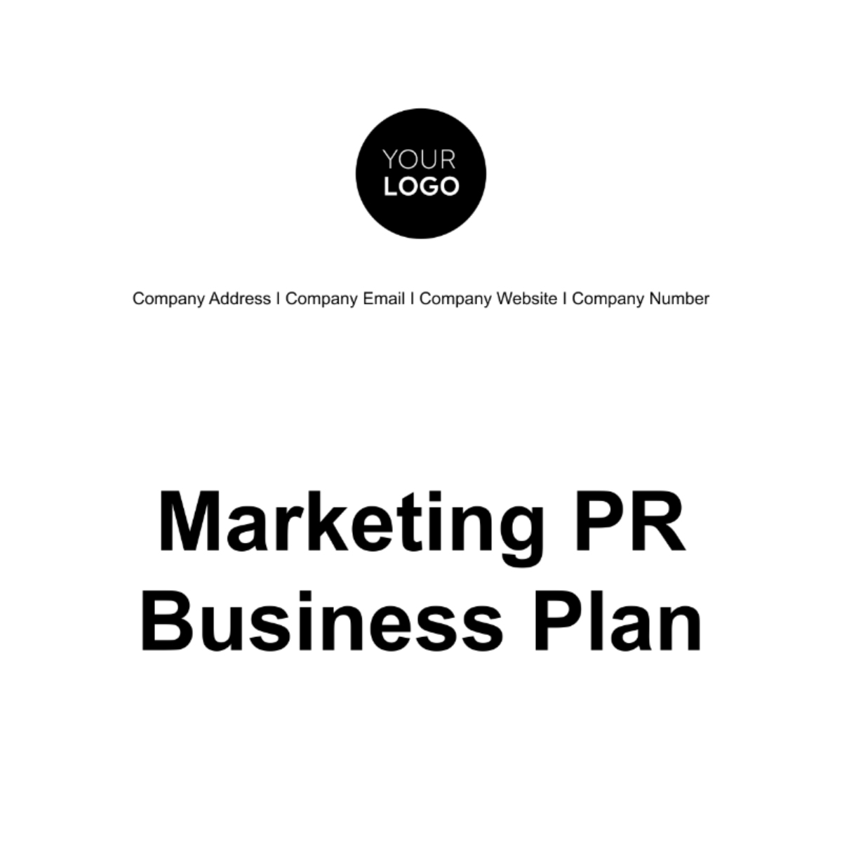 Marketing PR Business Plan Template