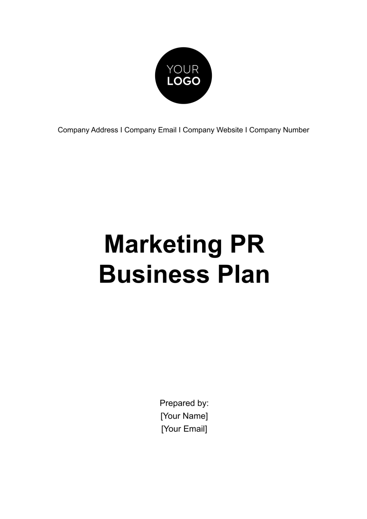 Marketing PR Business Plan Template - Edit Online & Download