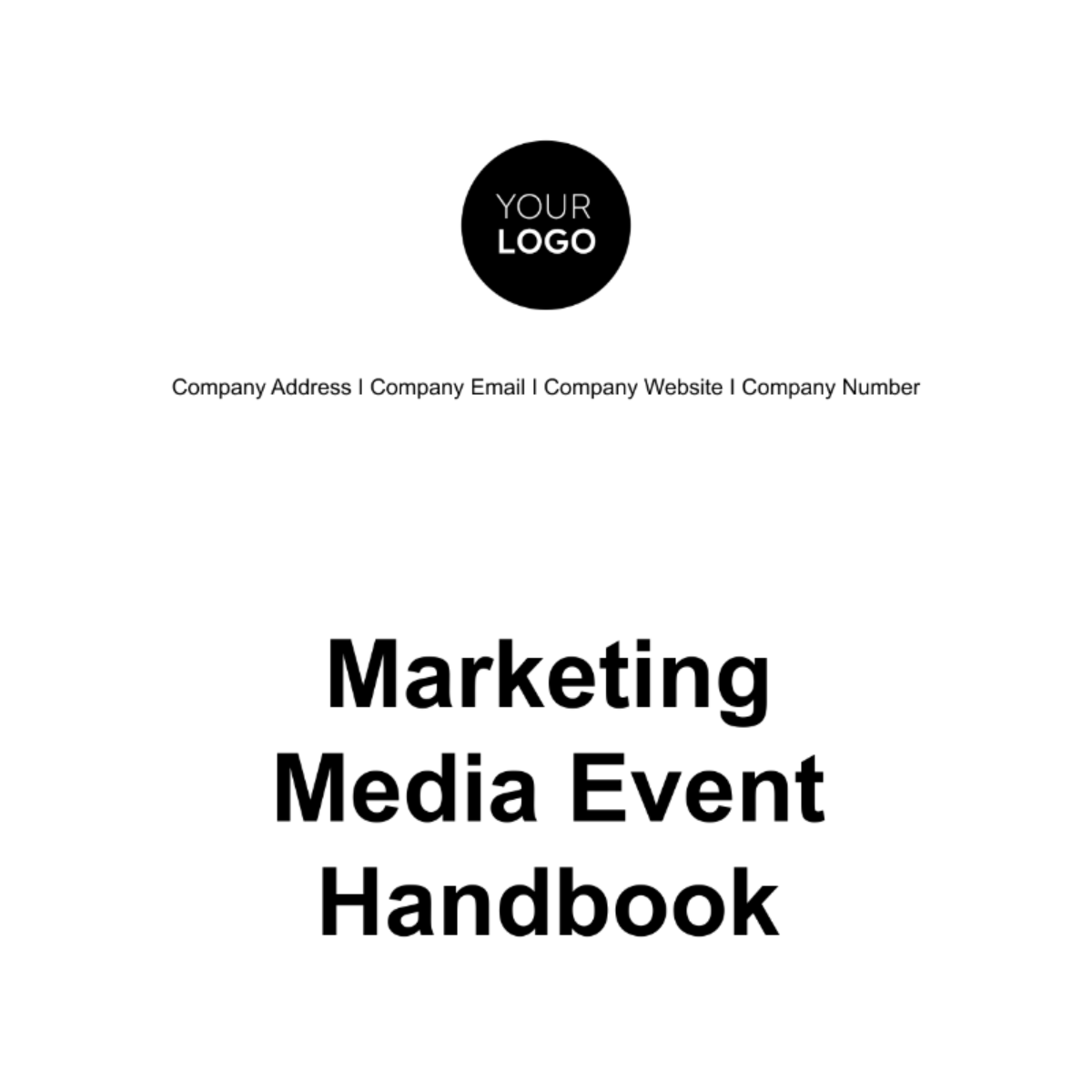 Marketing Media Event Handbook Template