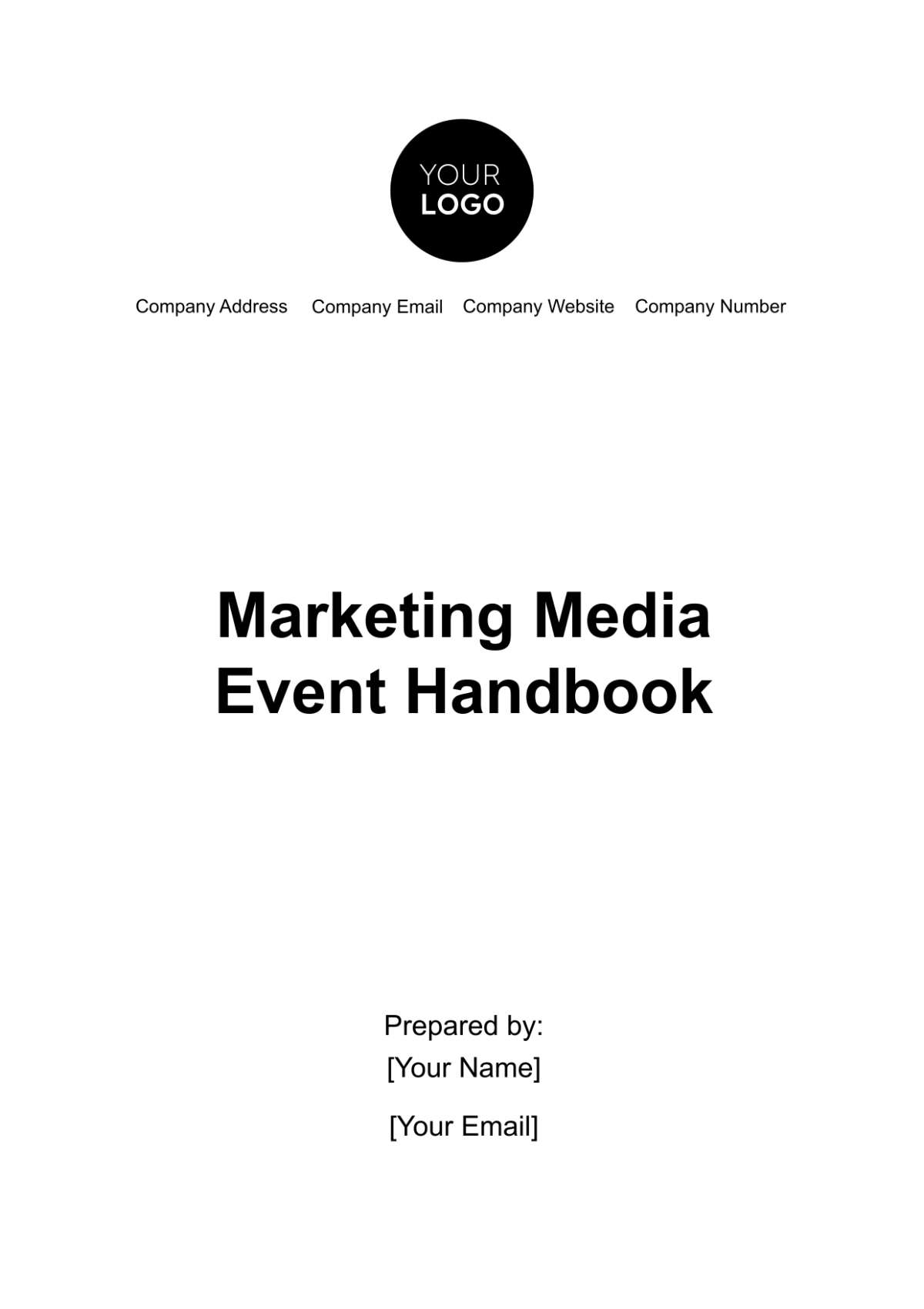 Marketing Media Event Handbook Template - Edit Online & Download