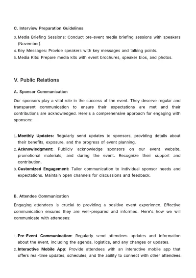 Free Marketing Media Event Handbook Template to Edit Online