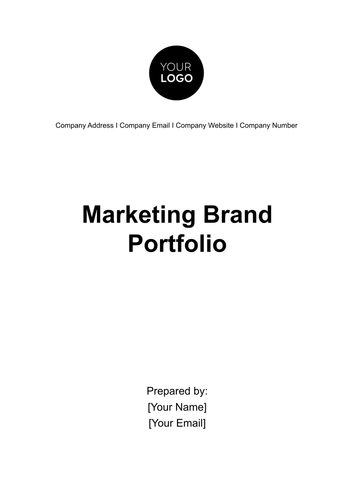 Free Marketing Brand Portfolio Template