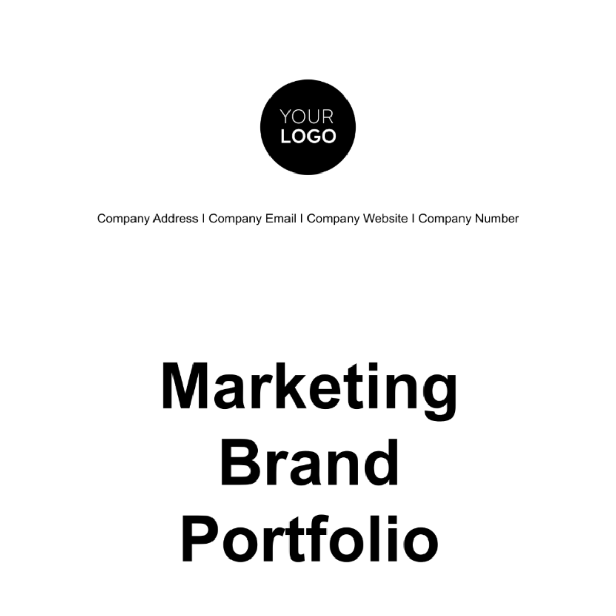 Marketing Brand Portfolio Template