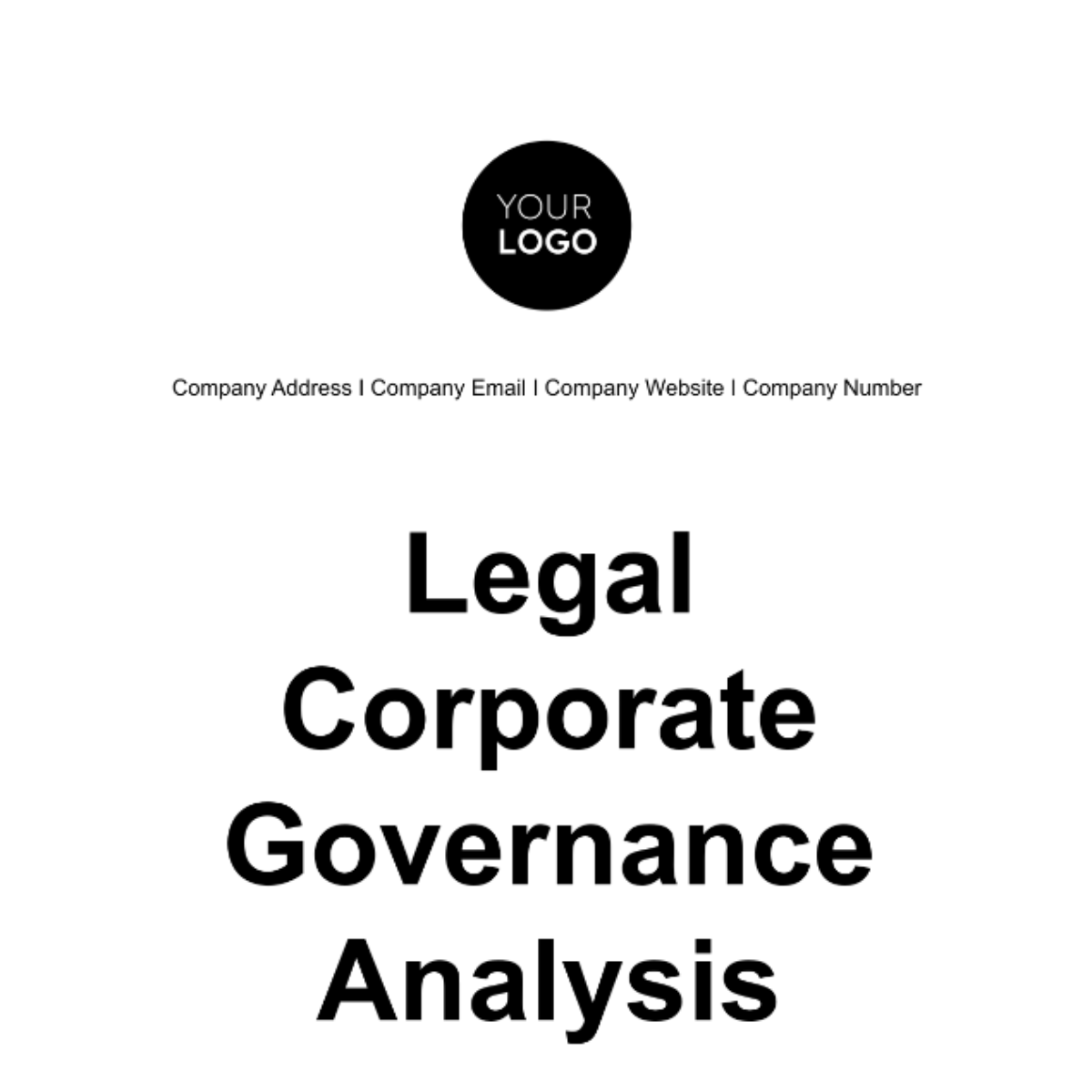 Legal Corporate Governance Analysis Template