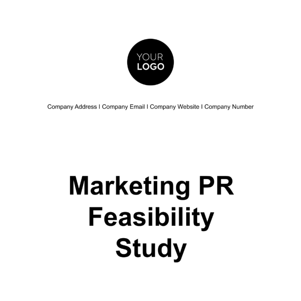 Marketing PR Feasibility Study Template