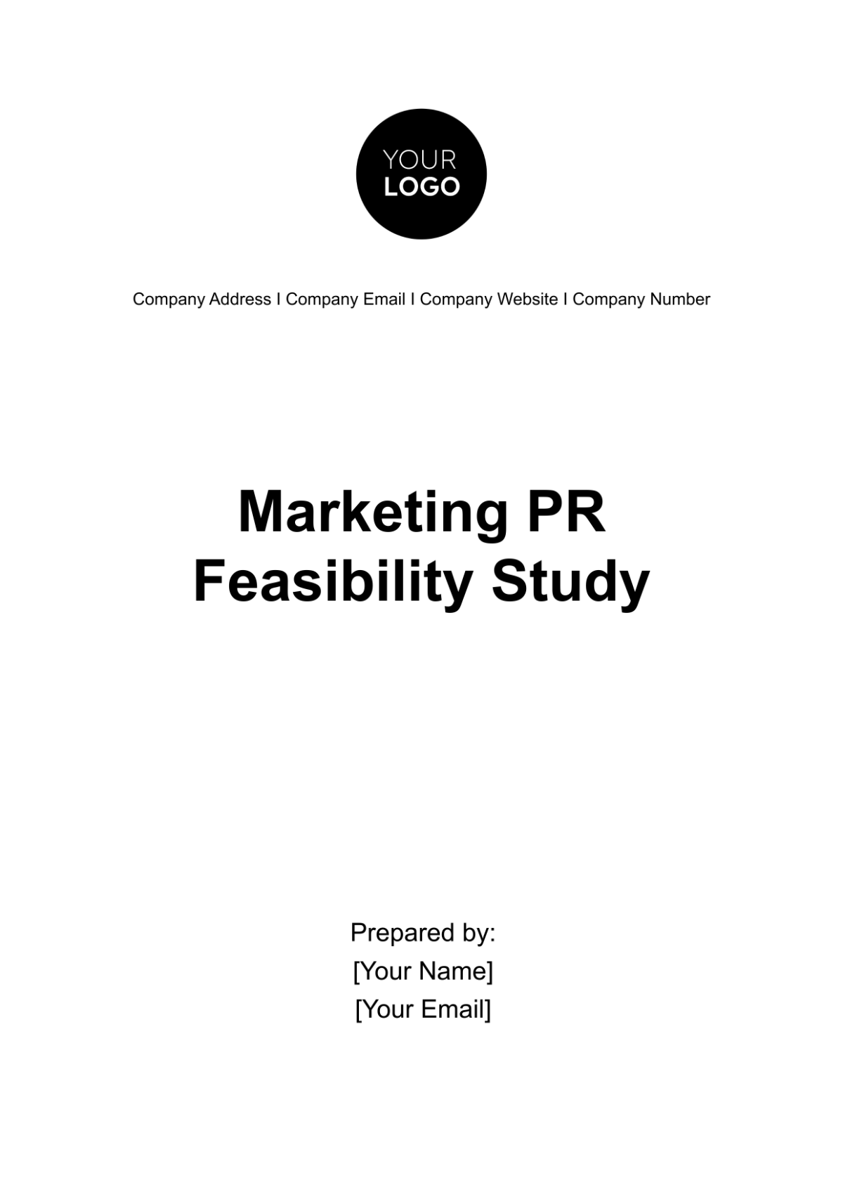 Marketing PR Feasibility Study Template