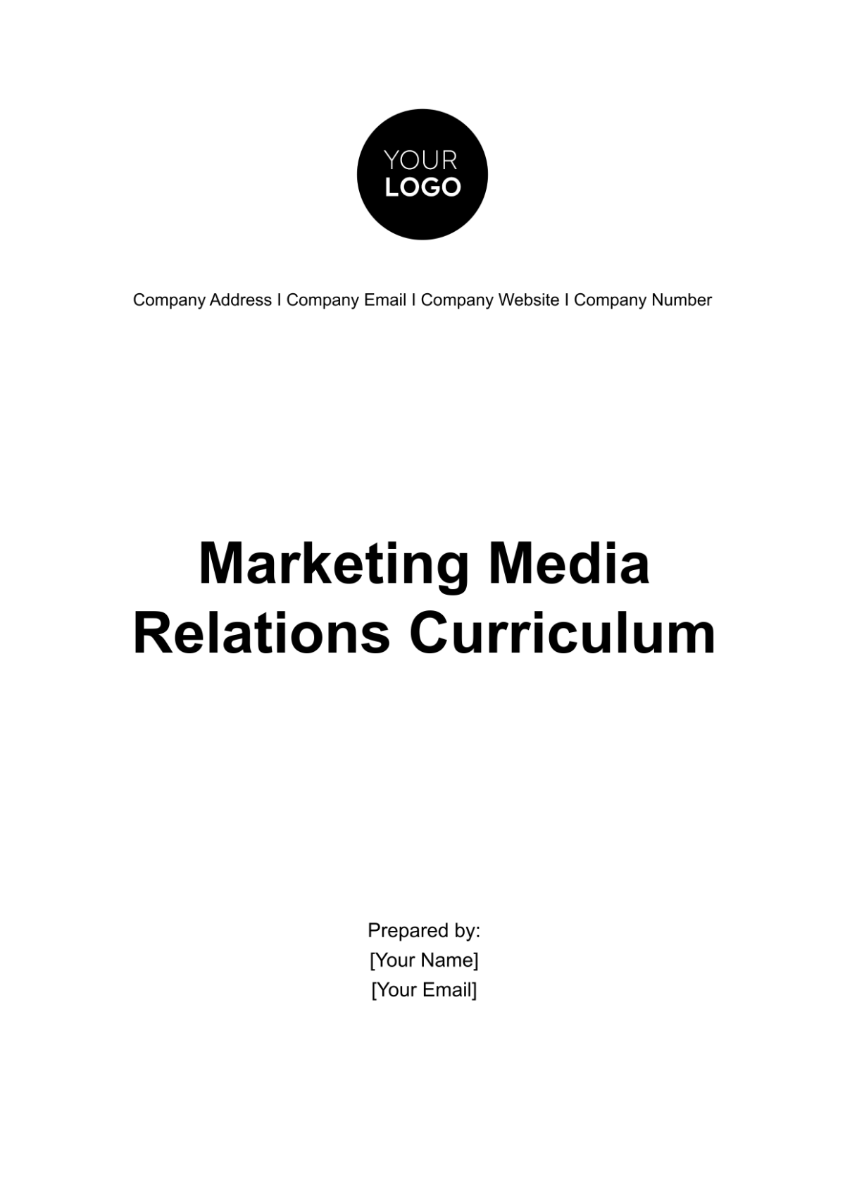 Marketing Media Relations Curriculum Template - Edit Online & Download